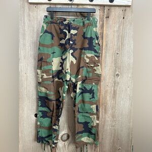 BDU Woodland Camouflage Pattern Combat Trousers Hot Weather Men’s Small Short